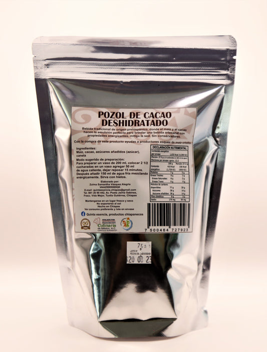 Pozol de cacao deshidratado